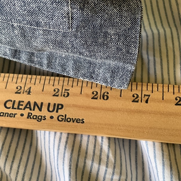 VTG TOMMY HILFIGER Blue Chambray Denim & White Stripe Standard Pillow Sham - Picture 9 of 10